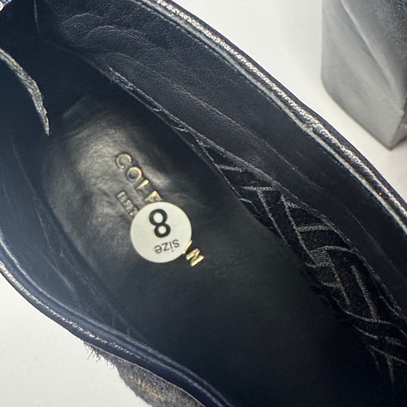 Cole Haan Grand Ambition Block Heel Calf Hair Upper Ankle Boots, Rodeo Western - Picture 15 of 16